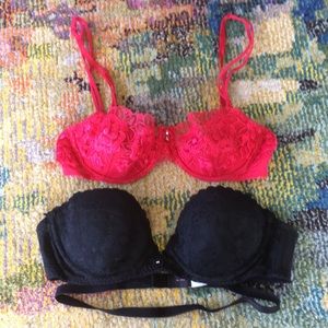2 34B VS and Frederick’s Lightly Lined Bras